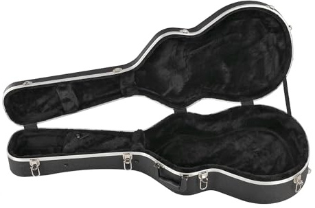 GEWA custodia per chitarra ABS, custodia a conchiglia per western a 6 corde, nera