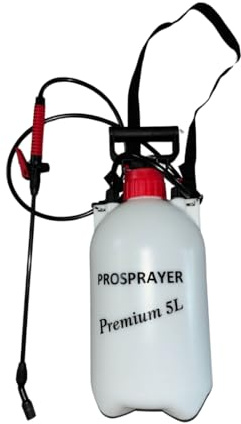 Pulvérisateur de Jardin 5L - Pulvérisateur à Pression - Jet réglable - Lance en Fibre de Verre - Bandoulière réglable