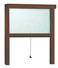 GrecoShop Zanzariera a Rullo in Alluminio per Finestre con Profilo Regolabile Marrone 100 x 170 cm