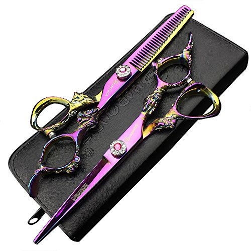 Sharonds 5.5/6 /7 Zoll exquisite High-End 440C professionelle Haar Schere Friseur Salon gewidmet Werkzeug (5.5-Zoll 2PC)