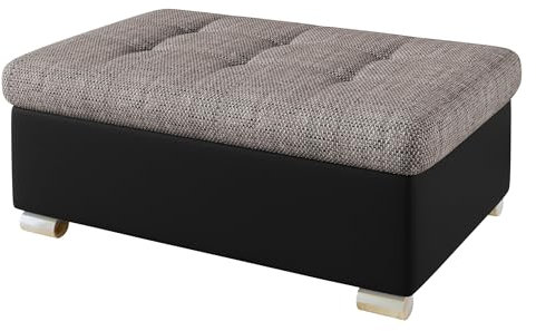 Mirjan24 Hocker Niko groß Sitzhocker Polsterhocker Sitzbank Fußbank Pouf Farbauswahl (Soft 011 + Lawa 05)