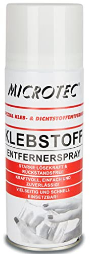 Microtec® Klebstoffentferner und Lackentferner | 400ml | entfernt zuverlässig hartnäckige Dicht- und Klebstoffreste, Farben und Lacke, Harze u.v.m. | starke Lösekraft | ideal für Etikettenrückstände