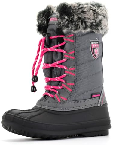 Nova Mountain Boys Girls Little Kids Winter Snow Boots,NF NFWB830 Grey 13