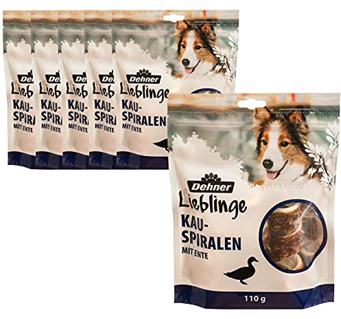 Dehner Favorithund mellanmål vuxen, tuggspiral, anka, 6 x 110 g (660 g)