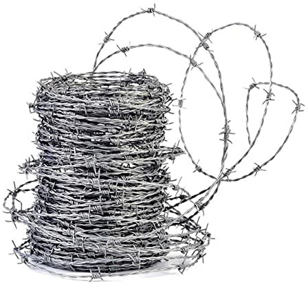 Ståltråd Taggtråd Stängsel Antiklättring Anti-stöld Stängsel Av Ståltrådsnät Thorn Isolering Säkerhetsåtgärder för Staket AWSAD (Color : 2.3mm Steelwire, Size : 110M)