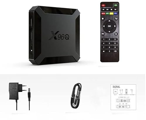 X96Q 1/8G Box Android TV Box Media Player Alta qualità (Android 9.0) con telecomando e cavo HDMI , lettore multimediale Box TV 4K