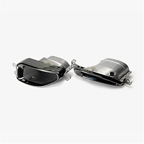 Turbo Sound Endrohr Auspuffrohr 1 Paar Auto-Auspuffblenden 304 Edelstahl Quadratisches Auspuffrohr Für BMW G20 G21 M340i 330i 3er 2019 2020 Schalldämpferspitze (Farbe : Schwarz)