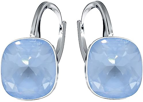 Hängende Ohrringe 925 Silber mit Marken Kristall Zirkonia - Damen Schmuck Echt Silberne Hänge Ohrhanger Ideal Geschenge