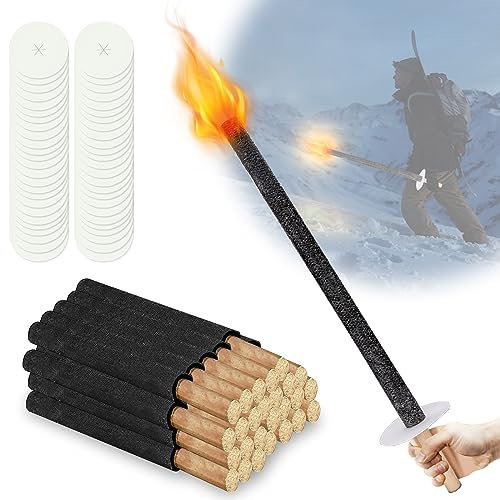 Eulenke 10 Stück 720mm Wachsfackeln 90-100 min Gartenfackel aus Wachs mit Handschutz & Langem Griff Fackeln für Draußen Kinder Erwachsene Fackelwanderung Garten Weihnachten St. Martin Lagerfeuer Party
