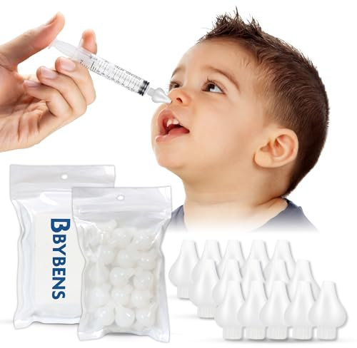 15 Adaptadores - Jeringa lavado nasal bebe - Lavado nasal bebe - 100% seguro - Adaptador de.