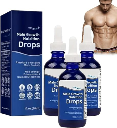Revitahepa - Gocce nutrizionali per la crescita maschile Nexusbio Labs Complex, gocce da uomo Revitahepa Blue Direction Benefit Drops, Revitahepa Blue Drops for Men, Revitahepa Blue Drops for Men (3