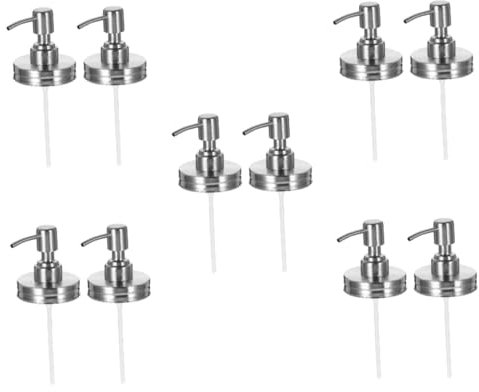 Amosfun 10 Stk Deckel für Einmachglas-Pumpenkopf jar deckel einmachglas deckel Ahornsirup Gläser Handcreme Waschbecken praktischer Spenderpumpendeckel Pumpendeckel aus Metall pp