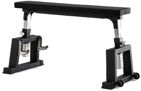 evergy - Rower Bench Banco de musculacion reclinable con J-cups para ejercicios de Remo con barra. Banco musculacion inclinable. Banco fitness para gym en casa. Banco musculación Remo