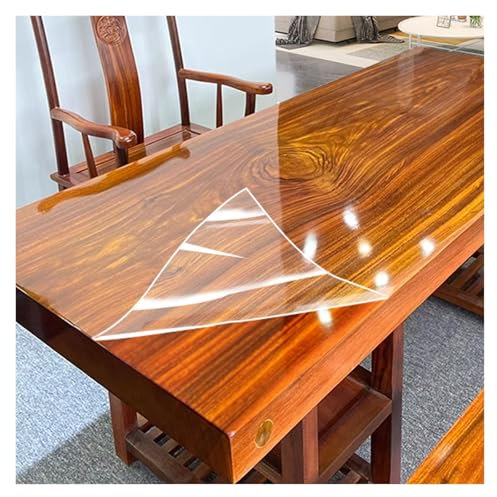 selbstklebende folie transparent Transparenter Tischschutz, Auf Größe Geschnitten, 40-150 CM Breiten Kleberolle Aus Kunststoff Für Küchenarbeitsplatten/ Esstische/ Nachttische(120x300cm/47x118in)
