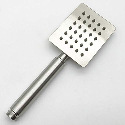 Douchette à Main Pommeau de Douche carré Support de Tuyau Acier Inoxydable brossé Sus304 Accessoires de Salle de Bain Douche