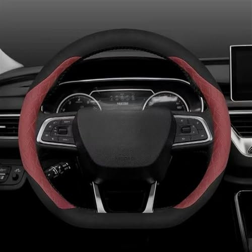 Couvre Volant décoratif Housse de Volant en Peau de Chamois pour Voiture pour H5 HS5 H6 HS3 HS7 H9 EH7 pour E-QM5 E-HS9 HQ9 Accessoires d'intérieur Automatique Protection Volant Voiture