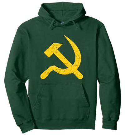 Kommunistisches Kostüm UdSSR CCCP Hammer Sichel Pullover Hoodie