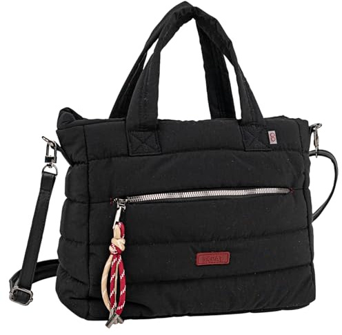 SKPAT - Bolso Mano Mujer Elegante Estilo Moderno Casual Para Ocio - Bolso De Mano De Mujer Pequeño Versátil para Uso Diario y Eventos, Negro