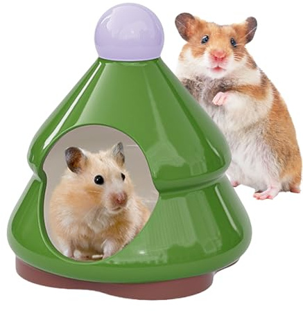 Escondites Refrigerantes para Hámster, Casas y Refugios para Hámsteres, Cuevas de Entorno Estable para Erizo, Chinchilla y Pequeñas Mascotas, para Descansar y Jugar