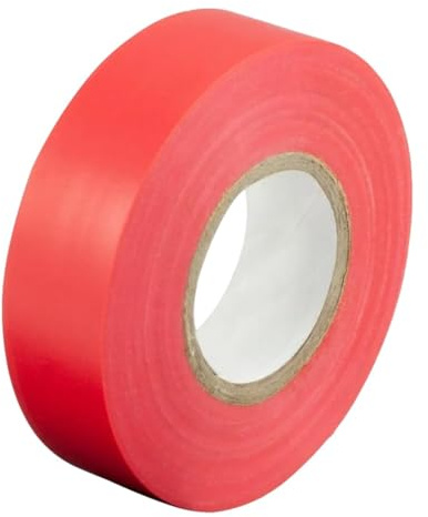 Cinta aislante eléctrica de PVC ignífugo de alta calidad, 19 mm x 20 m (1, rojo)
