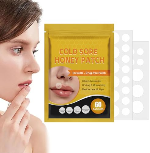 Cerotti Herpes Labiale,Patch Riparazione per Labbra,60pcs Cerotto Idratante per Labbra,Cerotti Nutrienti per Labbra,Patch di Riparazione Idratanti per Labbra,Invisibile Herpes Cerotto per Labbra