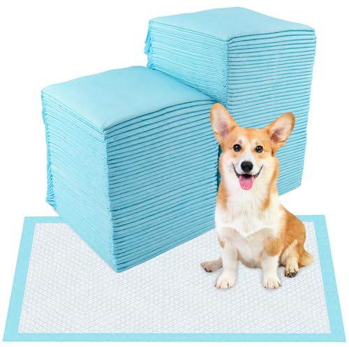 Shodiffy Alaise pour Chien, 100 Pièces Tapis Absorbant Chien, 33 x 45 cm Tapis de Propreté Chien Tapis Educateur Absorption Rapide Inférieure Imperméable Anti-Fuite