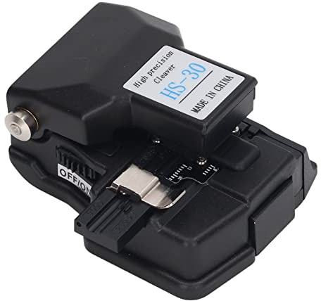 Jonlaki Fiber Cleaver with 16 Sided, 3-in Multifunctional Optical Fiber Cutter, Stainless Steel Slide Rail & Accurate Measurement Scale