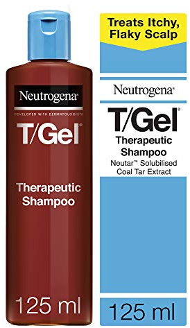 Neutrogena T/Gel Therapeutic Shampoo For Flaky, Itchy Scalp (1x 125ml), Anti-Dandruff Shampoo For The Treatment of Scalp Psoriasis, Seborrheic Dermatitis and Dandruff