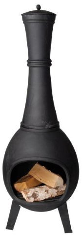 Gusseiserner Terrassenofen / Gartenofen mit Deckel