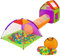 TecTake Tienda infantil en forma de iglú con túnel + 200 bolas + bolsa - carpa de campaña para niños (multicolor 1 | 401027)