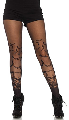 Leg Avenue womens Alt Fashion Patterned Tights for Women Sheer Black One Size