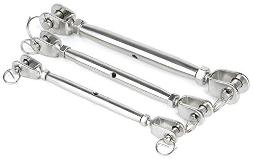 1Pcs 304 Stainless Steel Rigging Screw Open/Closed Body Turnbuckle Marine Boat Jaw/Jaw M4-M20 Hook & Eye Wire Rope Tension