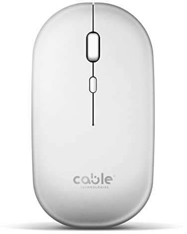 Cable Technologies Trådlös mus två professionella lägen, två färger, ergonomisk ljudlös mus och Bluetooth 5.0, Plug & Play, anti-interferens 1600 dpi, optisk tunn trådlös wifi