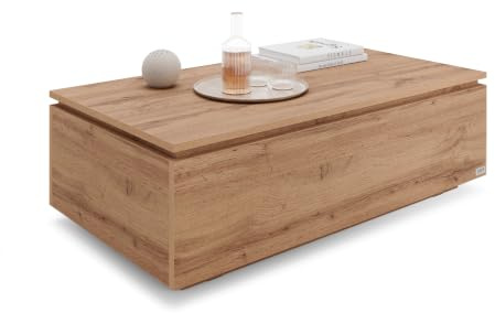MOBILI FIVER, Table Basse avec Coffre, X, Bois Rustique, NO, Table Basse de Salon, Made in Italy