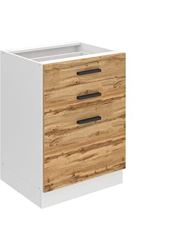 Belini Unterschrank SDSZ 60 cm, ohne Arbeitsplatte, Wotan-Eiche | Küche, Küchenunterschrank Breite, Küchenschränke, Küchenschrank mit Schubladen
