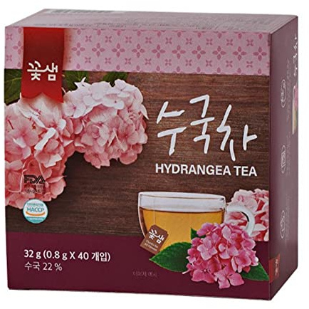 Organic Natural Pure Hydrangea Leaf (1 Box(40 Tea Bag))-Individually Wrapped Tea Bags
