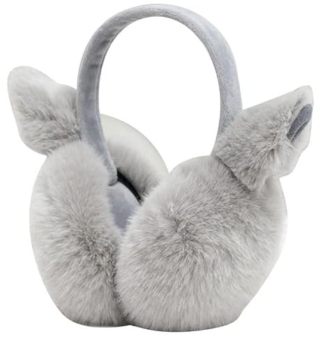 BYNYXI Winter Ohrenwärmer Damen, Plüsch Ohrenschützer Warm Kunstfell Earmuffs Ohrenschutz Earband Faltbar Ohrenwärmer Outdoor Weich Warm Earmuffs Wärmeschutz für Frauen Mädchen Kinder Ohrenschützer