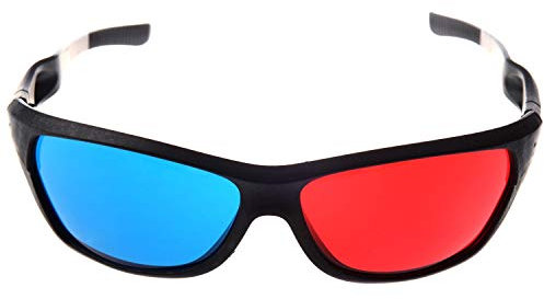 NONDK Red-Blue/3D Glasses Cyan Style Anaglyph for 3D Film TV