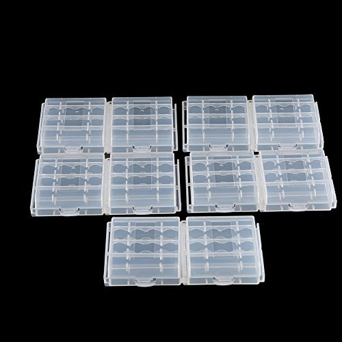 Attery Case,AA Batteriebox,Battery Storage Case for AA AAA,AA Battery Case,Box AAA 750Mah 10 Pcs Multifonctionnel Transparent Dur Boîtier en Plastique Support Boîte De Rangement