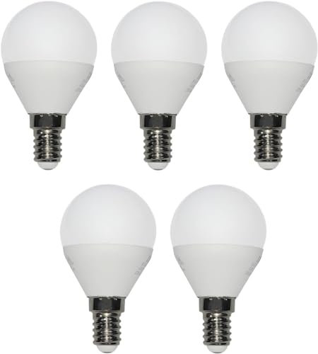 Provance Lampadina a LED a risparmio energetico, E14, set da 5 lampadine a LED, 5 x 3 Watt, 250 lumen, luce bianca calda, 3000 K