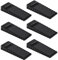 Vinabo Topes para Puertas,6 Piezas Tope Puertas Suelo,Tope puerta Antideslizante Apilable,Sujeta Puertas para Antideslizante,Cuña Puerta para Todo Tipo Suelos en Interiores y Exteriores-Negro