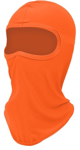 Passamontagna Moto Estivo, Sottocasco, Balaclava, Ski Mask, Mascherina, Accessori Moto, Maschera Casco Termico - Arancione 1 Pezzo