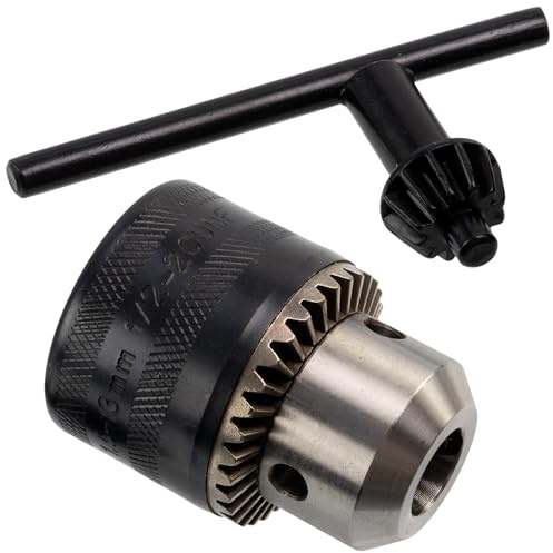 AERZETIX - C77148 - Juego kit de mandril portabrocas 1.5 a 13mm 1/2'' x 20 UNF + llave de sujeción - en acero