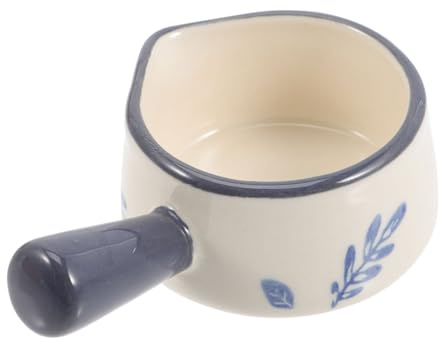 Cabilock Pentolino Per Latte in Ceramica Mini, Padella Per Condire Salse Resistente e Facile Da Pulire, Accessorio Da Cucina Per Bar, Ristoranti e Uso Domestico
