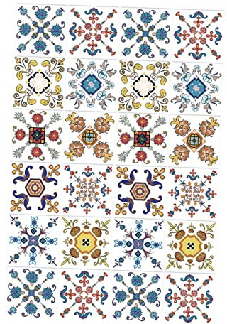 jojofuny 48pièces Autocollants Muraux Carrelage Adhésifs Étanches Pour Cuisine Décorations Murales Auto-adhésives Pour Salle De Bain Et Cuisine Stickers Carrelage Résistants Et