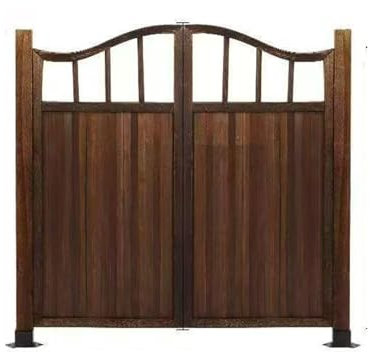 LVLDAWA Outdoor Wood Fence Gate, Carbonized Wood Fence Grid Vegetable Garden Guardrail, Courtyard Small Garden Wooden Door For Square, Park(122x120cm-A)