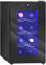 HOMCOM Cantinetta Vino Refrigerata 8 Bottiglie 21L, Cantina Vino Monotemperatura 8-18℃, con Display Touch, Luci LED, Vetro Anti UV, Ripiani Regolabile, Termoelettrico, Classe E, Nero