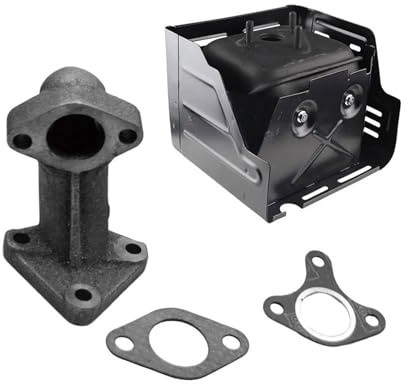 TXCJNIU Conjunto De Silenciador De Escape con Tubo De Escape Múltiple Y Junta para GX340 GX390 11HP 13HP, Piezas Y Accesorios para Cortadoras De Césped