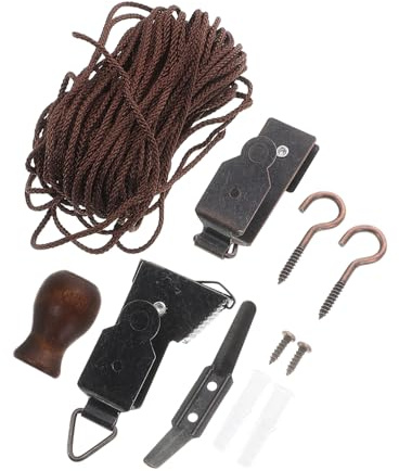 Ipetboom Accessori per Tende in Canna per Esterno Corda Resistente e Facile da Installare, Set di Meccanismo di Sollevamento per Tende Avvolgibili in Poliestere e Metallo Adatto