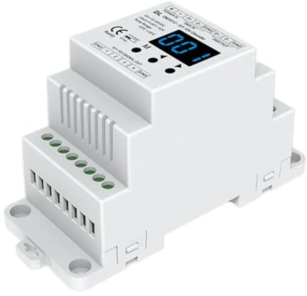 Controller indirizzo DMX Convertitore segnale 0/1-10V Dimmer 0/1-10V e decoder DMX 0/1-10V, uscita 1 o 4 canali segnale 0/1-10V(DL)